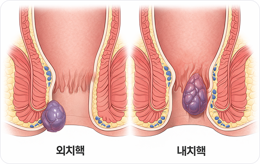 치핵 일러스트